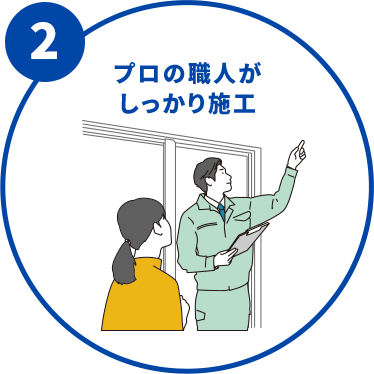 プロの職人がしっかり施工